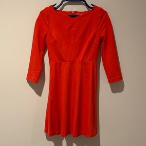 kate spade Red Long-Sleeve Fit-and-Flare Dress